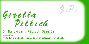 gizella pillich business card